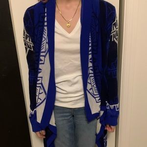 Blue cardigan